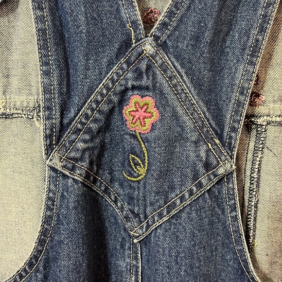 VTG. EUC Winnie the Pooh and Piglet embroidered denim overalls. Darling! Sz M - Picture 6 of 7